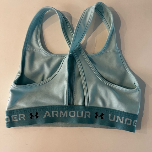 Under‎ Armour Blue Racerback Sports Bra Moisture-Wicking - Picture 2 of 3